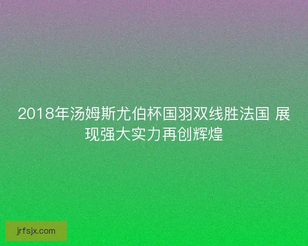 2018年汤姆斯尤伯杯国羽双线胜法国 展现强大实力再创辉煌 2018年汤姆斯尤伯杯国羽双线胜法国 展现强大实力再创辉煌